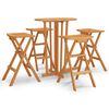vidaXL 5-tlg. Bar-Set Klappbar Massivholz Teak