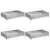 vidaXL Raseneinfassung 4 stk. 100 x 60 x 20 cm Stahl Silber