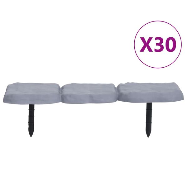 vidaXL Rasenkante mit Erdspie&szlig; 30 Stk. PP