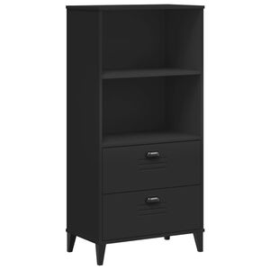 vidaXL B&uuml;cherschrank VIKEN Schwarz 60x35x123 cm Holzwerkstoff