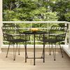 vidaXL 3-tlg. Garten-Essgruppe Schwarz Poly Rattan