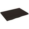 vidaXL Wandregal Dunkelbraun 80x60x(2-4) cm Massivholz Eiche Behandelt