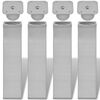 vidaXL Sofabeine 4 pcs Silber 38 x 38 x 180 mm Eisen