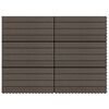 vidaXL Terrassenfliese 6 pcs Dunkelbraun 60 x 30 cm WPC