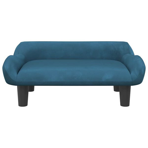 vidaXL Kindersofa Blau 70x40x24 cm Samt