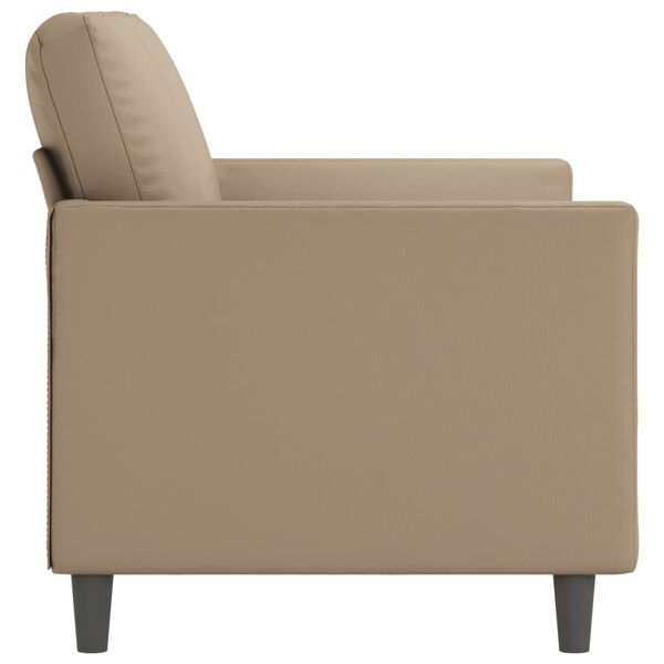 vidaXL 2-Sitzer-Sofa Cappuccino-Braun 120 cm Kunstleder