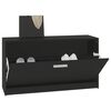 vidaXL Schuhbank Schwarz 80 x 24 x 45 cm Holzwerkstoff