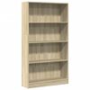 vidaXL B&uuml;cherregal Sonoma-Eiche 80x24x143 cm Holzwerkstoff