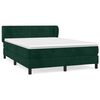 vidaXL Boxspringbett mit Matratze Dunkelgr&uuml;n 140x190 cm Samt