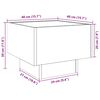 vidaXL Couchtisch Schwarz Eichen-Optik 40 x 40 x 30 cm Holzwerkstoff