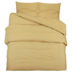 vidaXL Bettw&auml;sche-Set Taupe 135x200 cm Baumwolle