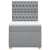 vidaXL Boxspringbett mit Matratze Hellgrau 80x200 cm Stoff