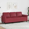 vidaXL 3-Sitzer-Sofa Weinrot 180 cm Kunstleder