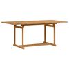 vidaXL Garten Essgruppe 7 pcs Braun Massivholz Teak