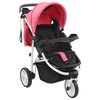 vidaXL 3-Rad-Kinderwagen Rosa und Schwarz