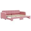 vidaXL Tagesbett Ausziehbar Rosa 80x200 cm Samt