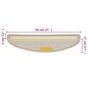 vidaXL Stufenmatten 15 Stk. 56x17x3 cm Creme Halbrund