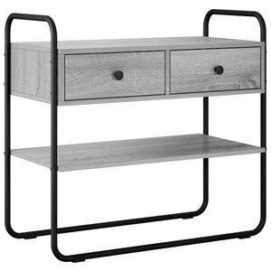 vidaXL Konsolentisch Grau Sonoma 80 x 40 x 75 cm Holzwerkstoff