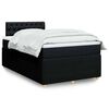 vidaXL Boxspringbett mit Matratze Schwarz 120x190 cm Stoff