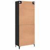 vidaXL Highboard 2 pcs Schwarz Eichen-Optik Holzwerkstoff