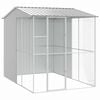 vidaXL Vogelk&auml;fig Grau 215 x 310 x 247 cm Verzinkter Stahl