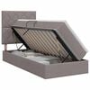 vidaXL Aufbewahrungsbett mit Matratze Taupe 90 x 200 cm Stoff