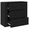vidaXL Sideboard Schwarz Eichen-Optik 80 x 33 x 70 cm Holzwerkstoff