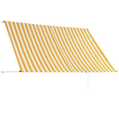 vidaXL Einziehbare Markise 250×150 cm Gelb und Weiß