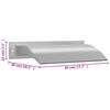 vidaXL Pool-Wasserfall Silber 45x9x26 cm Edelstahl