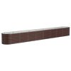 vidaXL Hochbeet Verzinkter Stahl 332x40x36 cm Braun