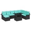 vidaXL Gartensofa-set 9 stk. Schwarz Poly-Rattan