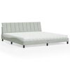 vidaXL Bett mit Matratze "Hanko" Hellgrau 200x200 cm Samt