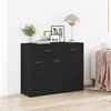 vidaXL Sideboard Schwarz 88x30x70 cm Holzwerkstoff
