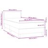 vidaXL Boxspringbett mit Matratze Rosa 100x220 cm Samt
