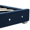 vidaXL Bettgestell Blau Samt 180x200 cm