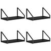 vidaXL Wandregale 4 stk. Schwarz Eichen-Optik 30 x 16 x 15,5 cm