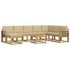 vidaXL Outdoor-Sofagarnitur 9 stk. Wei&szlig; und Beige