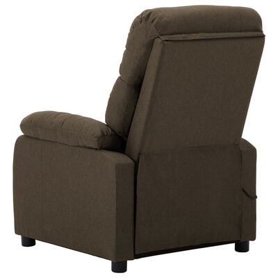 3073816 vidaXL Electric Massage Recliner Chair Brown Fabric (289676+327254)
