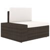 vidaXL 8-tlg. Garten-Lounge-Set Poly Rattan Braun