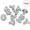 vidaXL Schloss-Schrauben 12 pcs Silber M4 x 5 mm Eisen