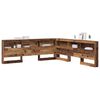 vidaXL Aufbewahrungskopfteil mit Regal Altholz 200 cm Holzwerkstoff