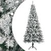 vidaXL K&uuml;nstlicher Weihnachtsbaum 120 cm PVC und Stahl Gr&uuml;n und Wei&szlig;