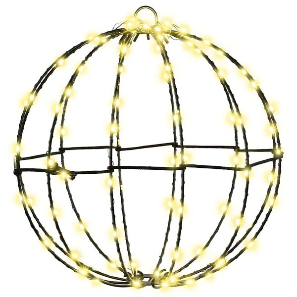 vidaXL Ball mit 192 LEDs 2 pcs Warmwei&szlig; 30 x 30 x 32 cm Metall
