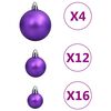 vidaXL 111-tlg. Weihnachtskugel-Set Lila Polystyrol