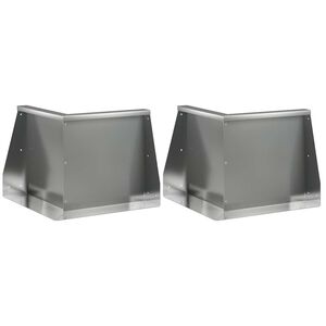 vidaXL St&uuml;tzmauer 2 stk. 50 x 50 x 40 cm Verzinkter Stahl Silber