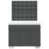 vidaXL Boxspringbett mit Matratze Dunkelgrau 80x200 cm Stoff