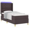 vidaXL Boxspringbett mit Matratze Braun 140 x 200 cm Stoff