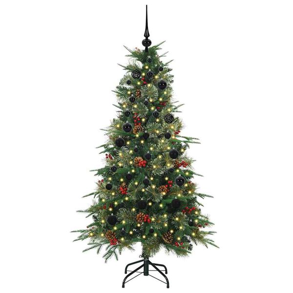 vidaXL K&uuml;nstlicher klappbarer Weihnachtsbaum Gr&uuml;n 150 cm PE und PVC