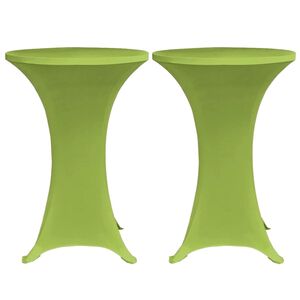 vidaXL Stretch Tischhusse 2 Stk 60 cm Gr&uuml;n