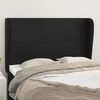 vidaXL Kopfteil mit Ohren Schwarz 147x23x118/128 cm Kunstleder